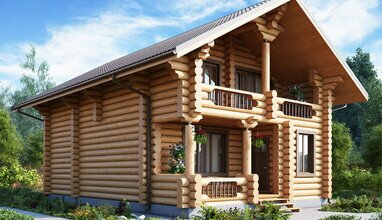 Деревянные дома из оцилиндрованного бревна